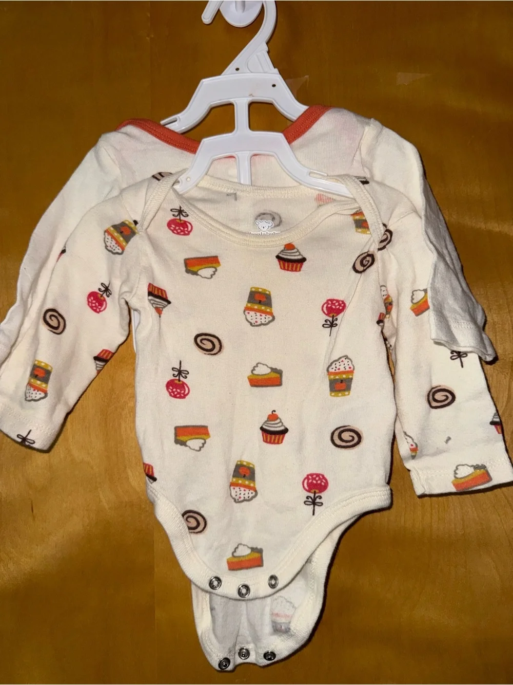 Hey Pumpkin Cream and Coral Baby One-Piece Bodysuit